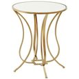 Clearance - Apex End Table - Round - Gold Metal and Clear Glass - A475
