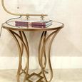 Clearance - Apex End Table - Round - Gold Metal and Clear Glass - A475