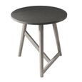 Clearance - Hamar Side Table - Round - Grey - B90