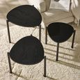 Lorette Nest of 3 Side Tables - Teardrop - Black