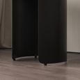 Lorea Side Table - Square - White Marble - Black Base