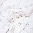 Lorea Side Table - Square - White Marble - Black Base