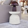Diablo Round Side Table - Light Travertine