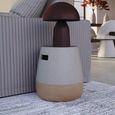 Taiko Round Side Table - Grey and Gold Ombre
