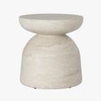 Diablo Round Side Table - Light Travertine