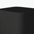 Flat Top Square Side Table - Pitted Charcoal