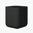 Flat Top Square Side Table - Pitted Charcoal