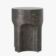 Pinch Round Side Table - Brown Slate and Concrete