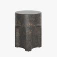 Pinch Round Side Table - Brown Slate and Concrete
