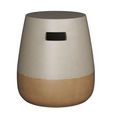 Taiko Round Side Table - Grey and Gold Ombre