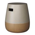 Taiko Round Side Table - Grey and Gold Ombre
