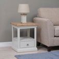 Cotswold Lamp Table - 1 Drawer - Oak and Painted