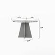 Taurus Side Table - Square - Beige Marble - Dark Grey Base