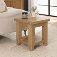 Hampshire Oak End Table with Shelf
