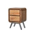 Aspen Lamp Table - 2 Drawer - Industrial - Reclaimed Wood