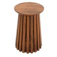 Slatted Side Table - Round - Slatted - Mango Wood