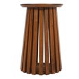 Slatted Side Table - Round - Slatted - Mango Wood