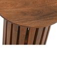 Slatted Side Table - Round - Slatted - Mango Wood