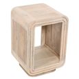 Hudson Side Table - Ribbed Carved - Mango Wood