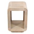 Hudson Side Table - Ribbed Carved - Mango Wood