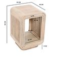 Hudson Side Table - Ribbed Carved - Mango Wood