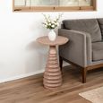 Valencia Side Table - Round - Curved - Mango Wood