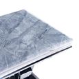 Dolce Lamp Table - Square - Grey Marble & Chrome