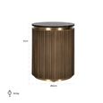 Ironville Brass Ribbed Round Side Table