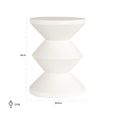 Bloomstone White Lime Plaster Round End Table