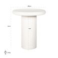 Bloomstone White Lime Plaster Round Side Table