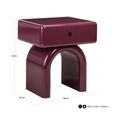 Bennet End Table - 1 Drawer - Burgundy
