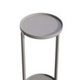 Reed Outdoor End Table - Round - Light Beige - Aluminium