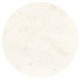 Boann End Table - Round - White and Orange - Glass and Marble