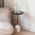 Aurora Glass Round Side Table