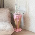 Ice Glass Round Side Table
