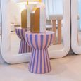 Valeria Pink and Purple Round End Table
