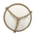 Aubrey Glass and Gold Round Side Table