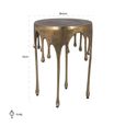 Carly Brushed Gold Round Side Table