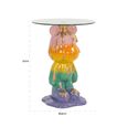 Ebba Glass Multi Colour Round End Table