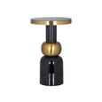 Mose Gold and Black Round Side Table