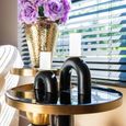 Mose Gold and Black Round Side Table
