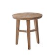 Sorrento Side Table - Round - Chevron - Elm Wood