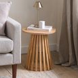 Kylo Oak Lamp Table - Round - Slatted Base