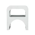 Geo White A Shape End Table