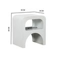 Geo White A Shape End Table
