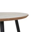 Aalst Side Table - Round - Beige - Travertine Effect