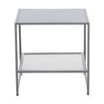 Acero Metal Side Table - Square - Grey