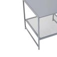 Acero Metal Side Table - Square - Grey