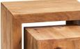 Ajmer Light Mango Wood Cubed Nest of 2 Tables