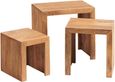 Ajmer Light Mango Wood Nest of 3 Tables